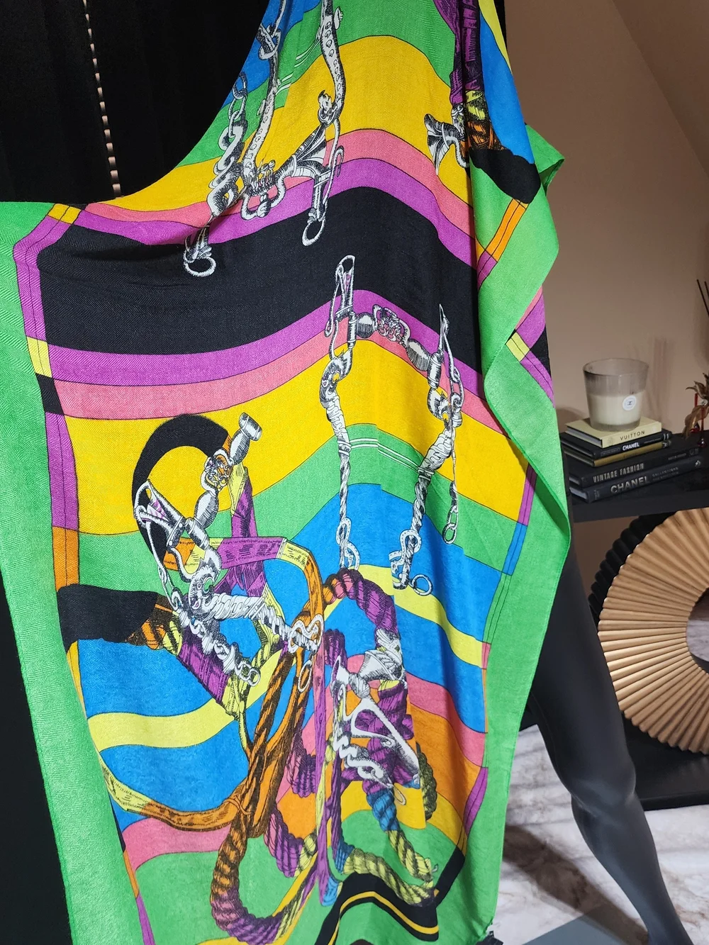 CARNAR ORCHID Oversized Equestrian Scarf Sarong Pareo Wrap NWT